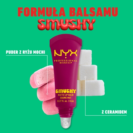 NYX Professional Makeup Smushy Matte Lip Balm balsam do ust z matowym wykończeniem
