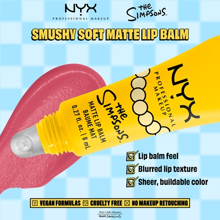 NYX Professional Makeup The Simpsons Smushy baume à lèvres effet mat