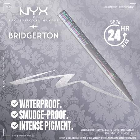 NYX Professional Makeup Bridgerton Royal Epic Ink Liner Shimmer Eyeliner