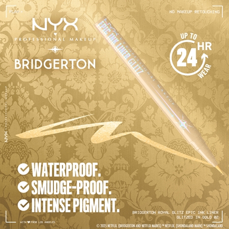 NYX Professional Makeup Bridgerton Royal Epic Ink Liner Shimmer Eyeliner