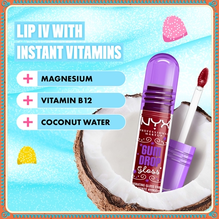 NYX Professional Makeup Gingerbaddie Land Gum Drop brillant à lèvres