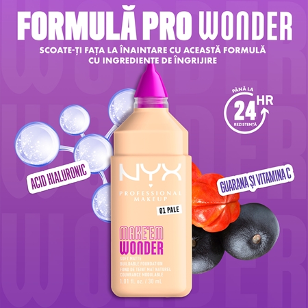 NYX Professional Makeup Make ‘Em Wonder make-up usor matifiant