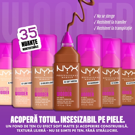 NYX Professional Makeup Make ‘Em Wonder make-up usor matifiant