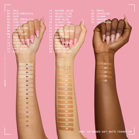 NYX Professional Makeup Make ‘Em Wonder make-up usor matifiant