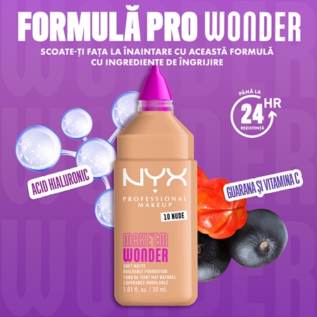 NYX Professional Makeup Make ‘Em Wonder make-up usor matifiant
