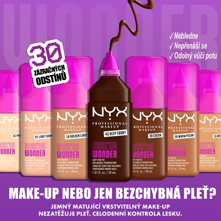 NYX Professional Makeup Make ‘Em Wonder lehký matující make-up