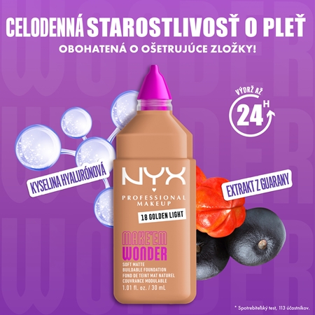 NYX Professional Makeup Make ‘Em Wonder ľahký zmatňujúci make-up