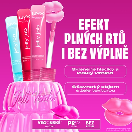 NYX Professional Makeup Jelly Job zářivý lesk na rty se zvětšujícím efektem