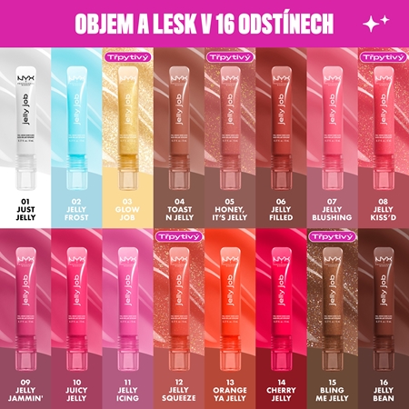 NYX Professional Makeup Jelly Job zářivý lesk na rty se zvětšujícím efektem