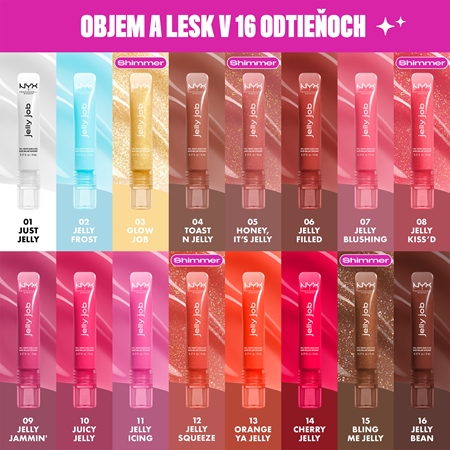 NYX Professional Makeup Jelly Job žiarivý lesk na pery so zväčšujúcim efektom