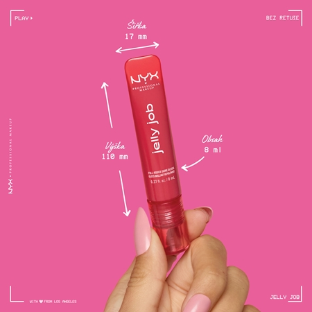 NYX Professional Makeup Jelly Job zářivý lesk na rty se zvětšujícím efektem