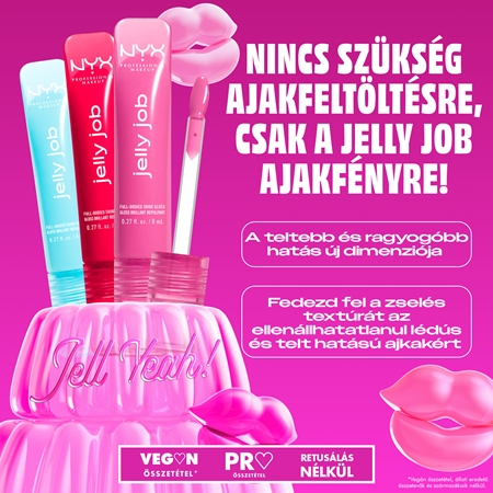 NYX Professional Makeup Jelly Job tündöklő ajakfény nagyobbító hatás