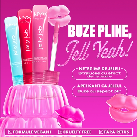NYX Professional Makeup Jelly Job luciu de buze stralucitor cu efect de crestere