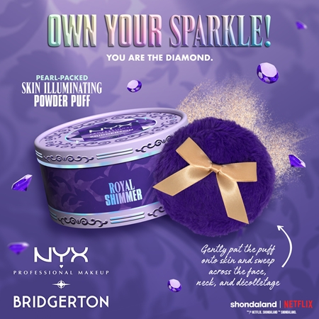 NYX Professional Makeup Bridgerton Royal Shimmer Puff with powder effect