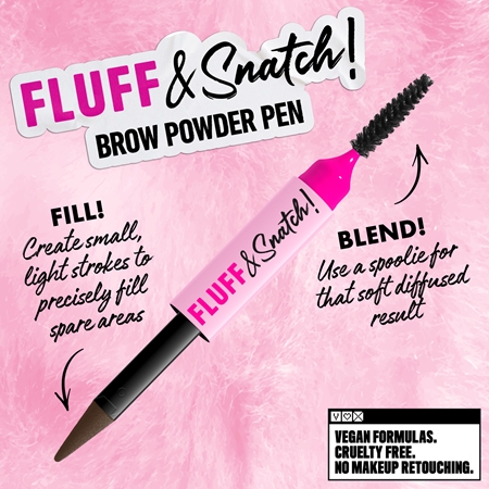 NYX Professional Makeup Fluff & Snatch Eyebrow Pencil with powder effect