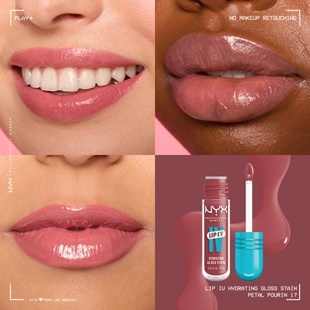 NYX Professional Makeup Lip IV brillant à lèvres longue tenue pour un effet naturel