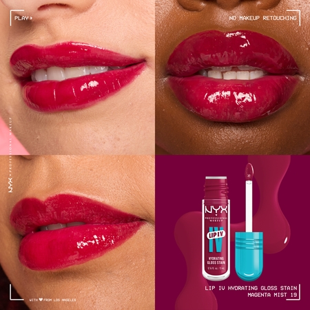 NYX Professional Makeup Lip IV brillant à lèvres longue tenue pour un effet naturel