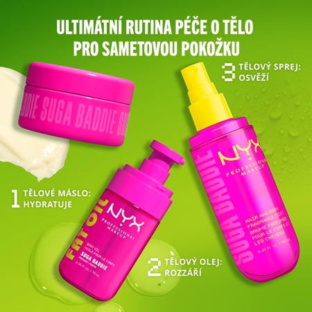 NYX Professional Makeup Fat Oil Body vyživující tělový olej dodávající hydrataci a lesk