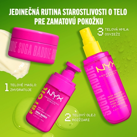 NYX Professional Makeup Fat Oil Body vyživujúci telový olej dodávajúci hydratáciu a lesk