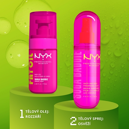 NYX Professional Makeup Fat Oil Body vyživující tělový olej dodávající hydrataci a lesk
