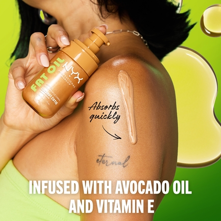 NYX Professional Makeup Fat Oil Body Nourishing Body Oil adds moisture and shine