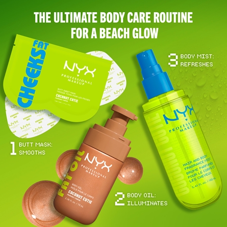 NYX Professional Makeup Fat Oil Body Nourishing Body Oil adds moisture and shine