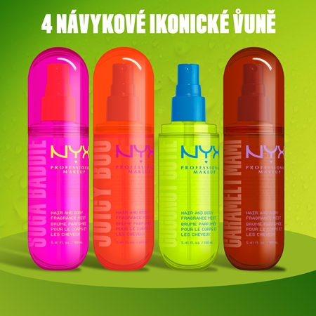 NYX Professional Makeup Fat Oil Body parfémovaná mlha na vlasy a tělo