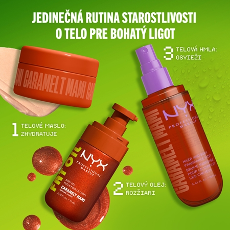NYX Professional Makeup Fat Oil Body vyživujúci telový olej dodávajúci hydratáciu a lesk