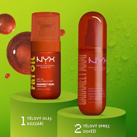 NYX Professional Makeup Fat Oil Body vyživující tělový olej dodávající hydrataci a lesk