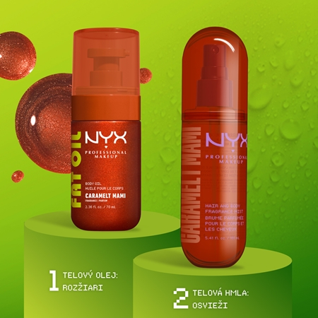 NYX Professional Makeup Fat Oil Body vyživujúci telový olej dodávajúci hydratáciu a lesk