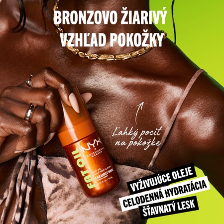 NYX Professional Makeup Fat Oil Body vyživujúci telový olej dodávajúci hydratáciu a lesk