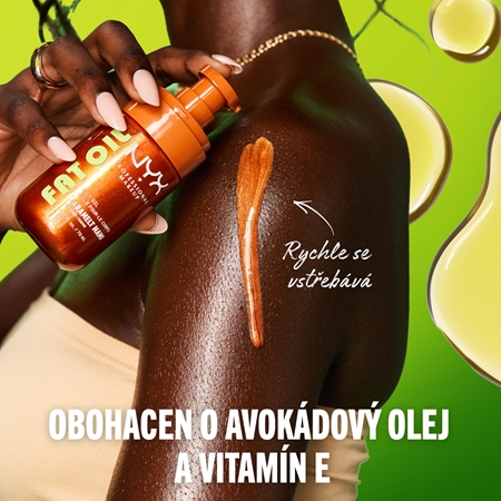 NYX Professional Makeup Fat Oil Body vyživující tělový olej dodávající hydrataci a lesk