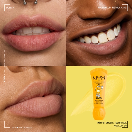 NYX Professional Makeup Smushy Surprize M&M's Lip Balm with matt effect