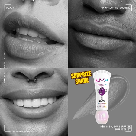 NYX Professional Makeup Smushy Surprize M&M's Lip Balm with matt effect