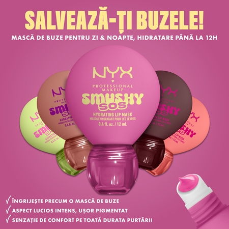 NYX Professional Makeup Smushy SOS mască hidratantă pentru buze