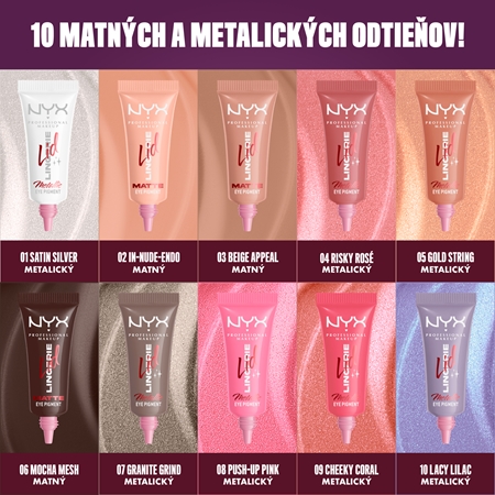 NYX Professional Makeup Lid Lingerie krémové oční stíny