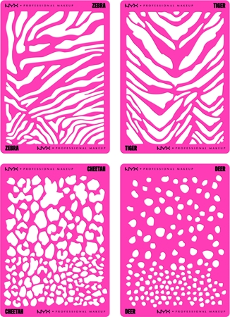 NYX Professional Makeup Party Animals Stencils Kit Stencil per corpo e viso