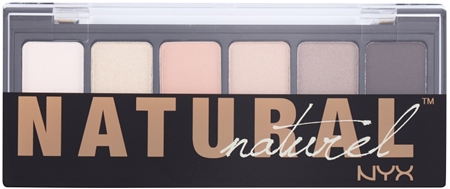 NYX Professional Makeup The Natural paleta očních stínů s aplikátorem
