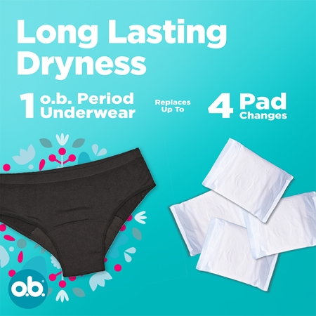 o.b. Teens period knickers