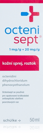 Octenisept Octenisept 1 mg/g + 20 mg/g kožní sprej, roztok s antiseptickým účinkem
