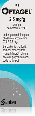 Oftagel Oftagel 2,5mg/g oční gel při syndromu suchého oka
