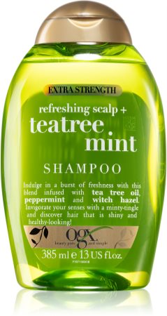 OGX Teatree Mint Extra Strenght osvežujoči šampon