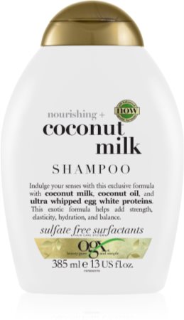 OGX Coconut Milk ενυδατικό σαμπουάν με έλαιο ινδοκάρυδου