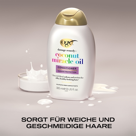 OGX Coconut Miracle Oil Conditioner zur Haarstärkung mit Kokosöl