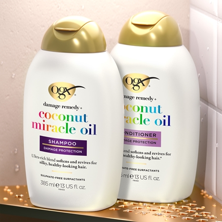 OGX Coconut Miracle Oil Conditioner zur Haarstärkung mit Kokosöl