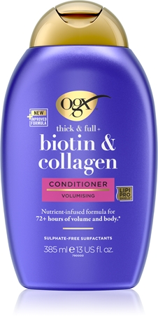 OGX Biotin & Collagen πυκνωτικό κοντίσιονερ για όγκο μαλλιών
