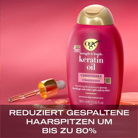 OGX Keratin Oil stärkender Conditioner mit Keratin und Arganöl