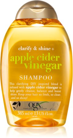 OGX Apple Cider Vinegar καθαριστικό σαμπουάν  Για λάμψη και απαλότητα μαλλιών