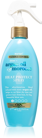 OGX Argan Oil Of Morocco védőspray a haj gyors kifújásához