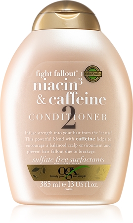 OGX Fight Fallout Niacin3 & Caffeine acondicionador revitalizante y fortalecedor